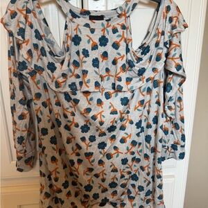 Floral Cold Shoulder Top